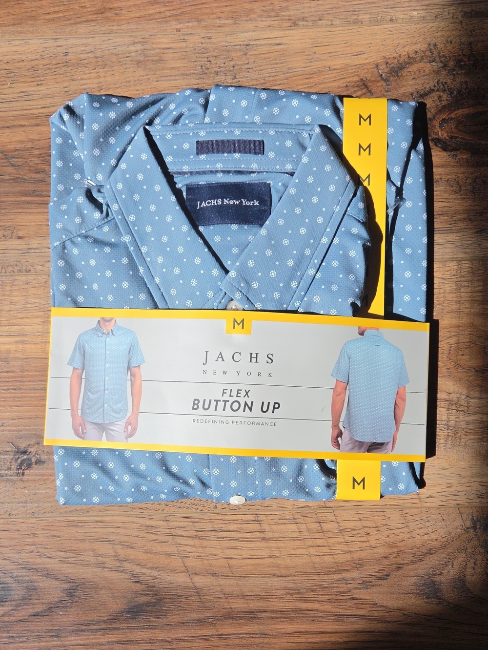 Jachs New York Men’s Light Blue Flex Button-Up Shirt